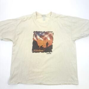 Vintage 90s Galyans T Shirt Xxl 2XL Outdoorsman Freedom Hunting Fishing Thrashed